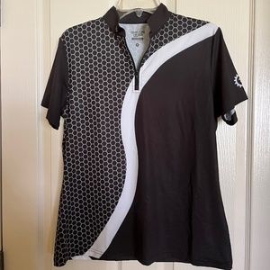 Gear Up Black Golf Polo Medium